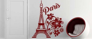 Samolepka na stenu Eiffelova vea v Pari, polep na stnu a nbytek