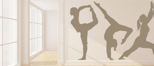 Samolepka na stenu gymnastka modern, polep na stnu a nbytek