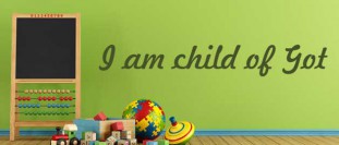 Samolepka na stenu s textom - I am child, polep na stnu a nbytek