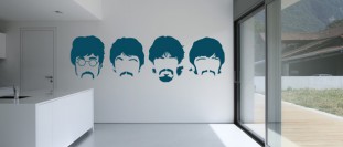 Samolepka na stenu Beatles, polep na stnu a nbytek