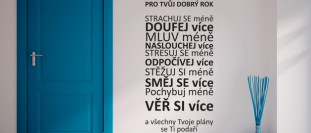 Samolepka na stenu s cittom - Tvoj dobr rok, polep na stnu a nbytek