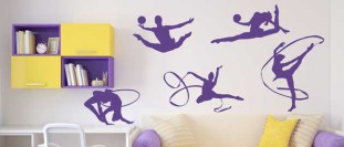Samolepka na stenu modern gymnastky, polep na stnu a nbytek